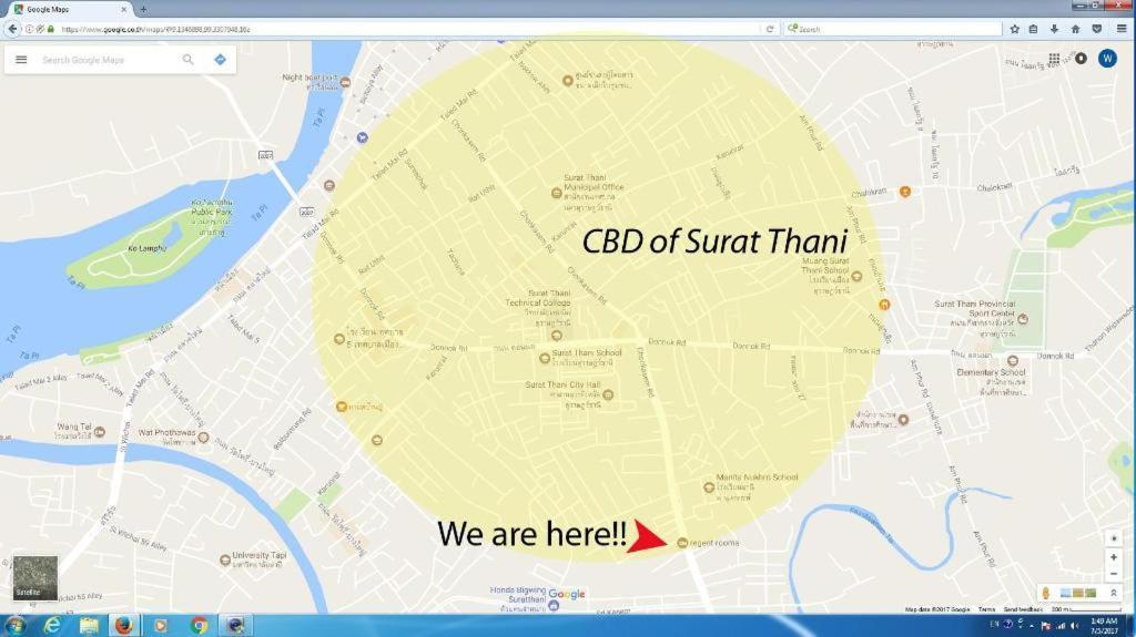 Regent Room Hotel Surat Thani Exterior foto